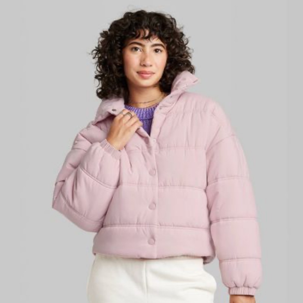 Pink Women's Duvet Puffer Jacket - Wild Fable™